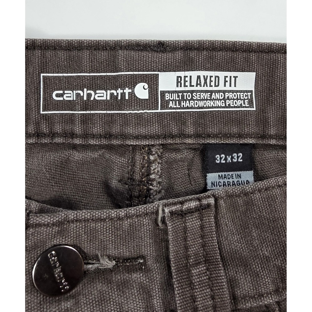 Carhartt Relaxed Fit Brown Carpenter Jeans Men's Size 32x32 - Picture 5 of 6